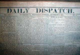   Civil War newspaper BATTLE of CHARLESTON HARBOR South Carolina  