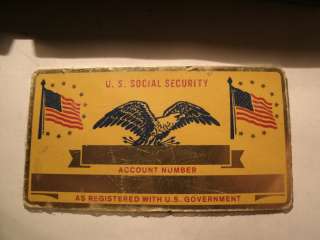   METAL U.S. SOCIAL SECURITY CARD ENGRAVE YOUR SOCIAL SECURITY #ONIT