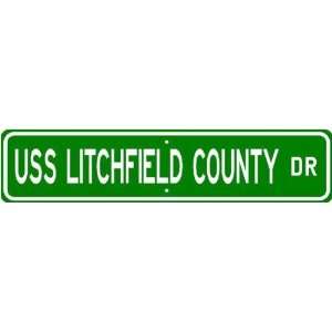    USS LITCHFIELD COUNTY LST 901 Street Sign   Navy