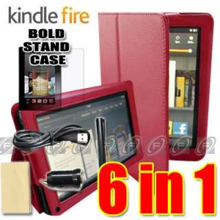 Premium Folio Carry PU Leather Case Cover for  Kindle Fire 