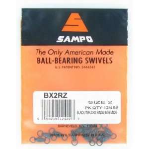 Sampo Inc Ball Bearing swivel only black w/dbl welded ring 45lb 12pk 