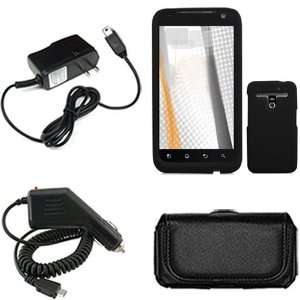   Horizontal Leather Pouch + Rapid Car Charger for LG Revolution VS910