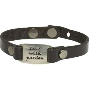   Rogers Live With Passion Metal I.d. Bracelet (Matte Black) Jewelry