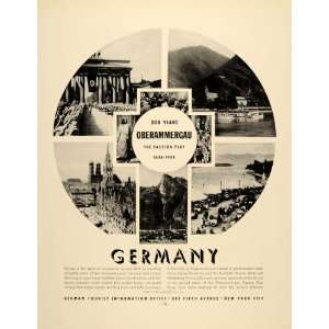  1934 Ad Oberammergau Passion Play German Tourism Office 