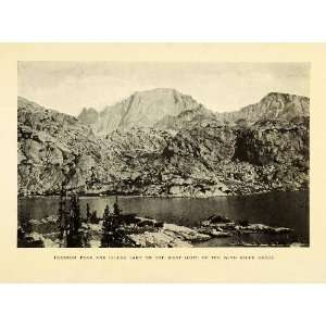1912 Print Fremont Peak Island Lake Wind River Range Natural History 