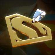 New Classic Superman S logo Pendant Necklace with 2 side artwork 