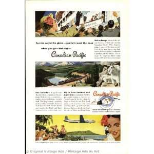  1950 Canadian Pacific Service round the globe   comfort 