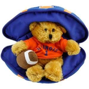   Fighting Illini Hidden Plush Bear Football Toy