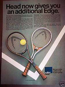 1981 HEAD Graphite Edge Tennis Racquet print ad  