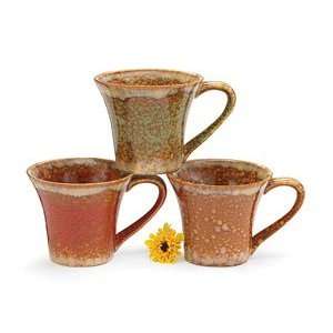    Set of 3 Mugs Bless This Home Porcelain Fall
