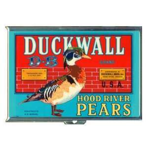  DUCKWALL DUCK PEARS VINTAGE AD ID Holder, Cigarette Case 