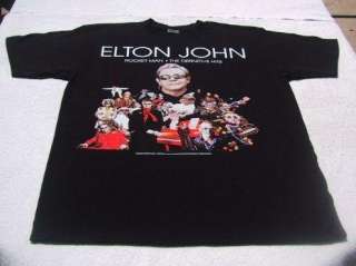 ELTON JOHN rocket man 2008 tour LARGE concert T SHIRT  