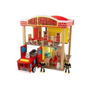 Kidkraft Wood Fire Station Set 