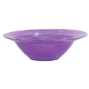   Recycled Art Glass Large Grape Saturn Bowl 14D, 4H