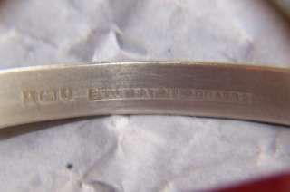   Bangle Bracelet w/Clasp, British Hallmarks, Birmingham B.Ltd  