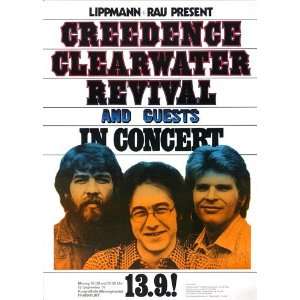 Creedence Clearwater Revival   Live In Europe 1971   CONCERT   POSTER 
