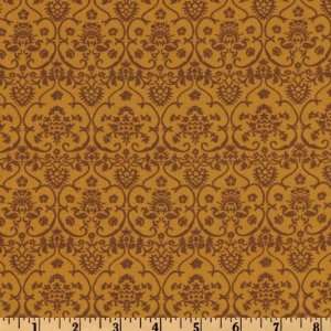 44 Wide The Daily Grind Flourish Dark Yellow Fabric By 