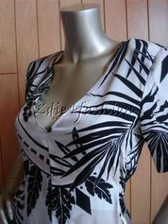   New STELLA McCARTNEY Black White Taupe Tropical Print Silk Shirt Top 6