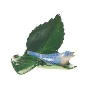  Herend Bluebird On Leaf