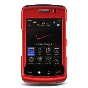 FOR RIM  BLACKBERRY STORM II 9550 EZ Snap On Crystal Rubber Case RED 