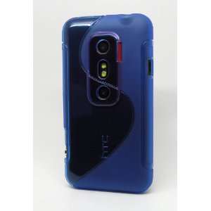   Line Wave Case and Ultra Clear Screen Protector Kit   Blue Cell