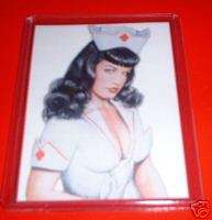 Sexy Nurse Betty Pin up Bettie Page Jumbo Fridge Magnet  