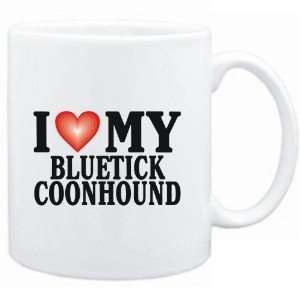    Mug White  I LOVE Bluetick Coonhound  Dogs