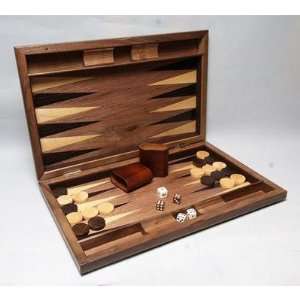  15 Fancy Walnut Backgammon Set Toys & Games