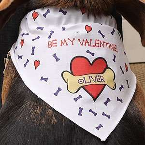  Personalized Dog Bandana   Be My Valentine Design Pet 