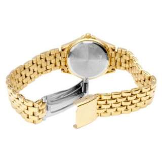   44L55 Gold Plated Bracelet White Dial Dress Watch 042429399372  