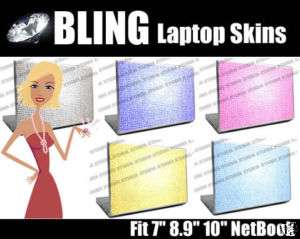 10 Netbook Mini Laptop Bling Crystal Sticker Skin  