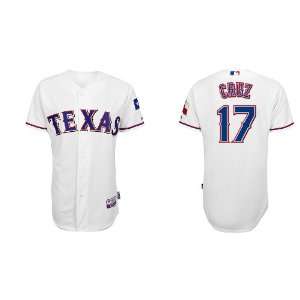  Texas Rangers 17# Nelson Cruz White 2011 MLB Authentic 