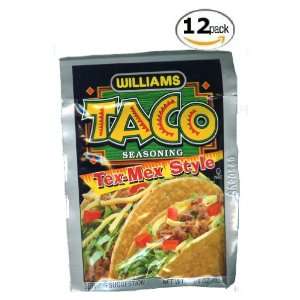 Williams Taco Seasoning   TexMex Style   12 Pack  Grocery 