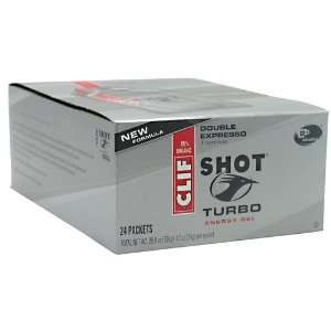  Clif, Shot Turbo Energy Gel Double Expresso 24 1.2 oz (34g 