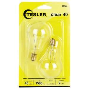  Tesler 40 Watt 2 Pack Clear Ceiling Fan Candelabra Bulbs 