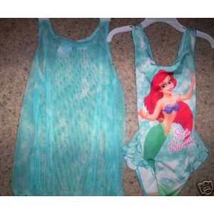 Disney Ariel Little Mermaid Swimming Suit/Cover Up 4T