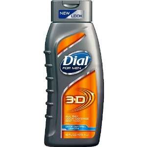  Dial for Men 3 D Odor Defense Body Wash 16 oz. (Pack of 6 