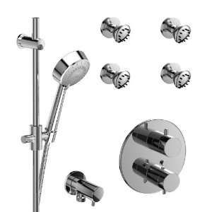  Thermostatic System with Hand Shower Rail and 4 Body Jets KIT 2TMC
