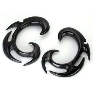 Predator Weapon Black Horn Spiral Earrings Body Jewelry   Price Per 2 
