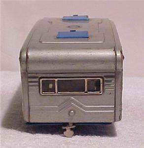 1950 s VINTAGE S.S.S. JAPAN TIN GREY & BLUE COLOR CAMPER RV TRAILER 