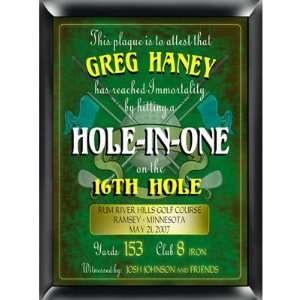  Personalized Hole In One Plaque