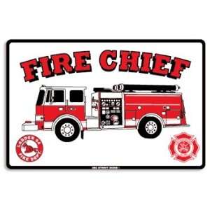  Seaweed Surf Co AA27 12X18 Aluminum Sign Fire Chief
