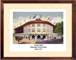 Pittsburg Pa Forbes Field c 1910 Matted Print  
