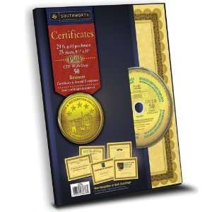  Southworth Gold Parchment Certificates, Templates on CD 