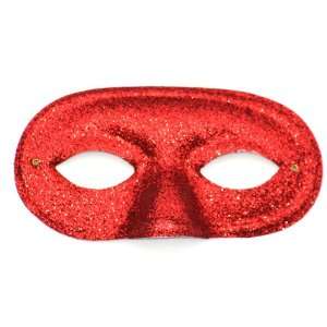  Red Glitter Mardi Gras Mask 
