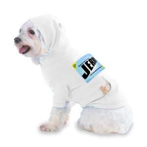   Hooded (Hoody) T Shirt with pocket for your Dog or Cat MEDIUM White