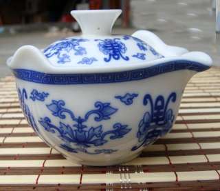 4pcs simple China Tea Set, Porcelain Teaset, Peony  