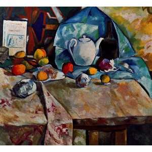   Larionov   32 x 30 inches   Still Life with Teap