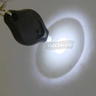 50x New LED Keychain with Flashlight 1 White LED Black Body  