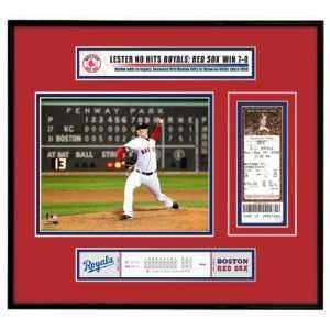  Boston Red Sox Jon Lester No Hitter Ticket Frame Sports 